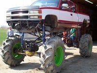 1991 Red-White Chevy Truck